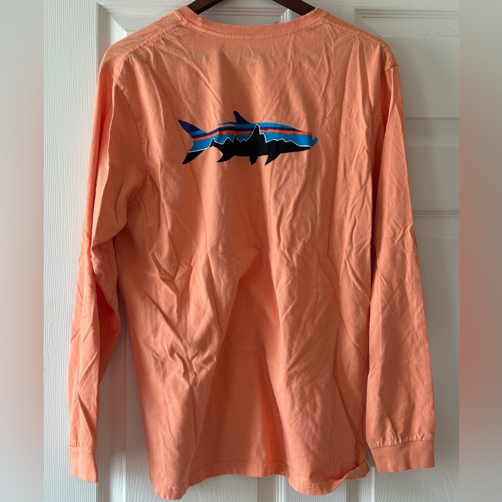 Men’s Patagonia orange long sleeve tee